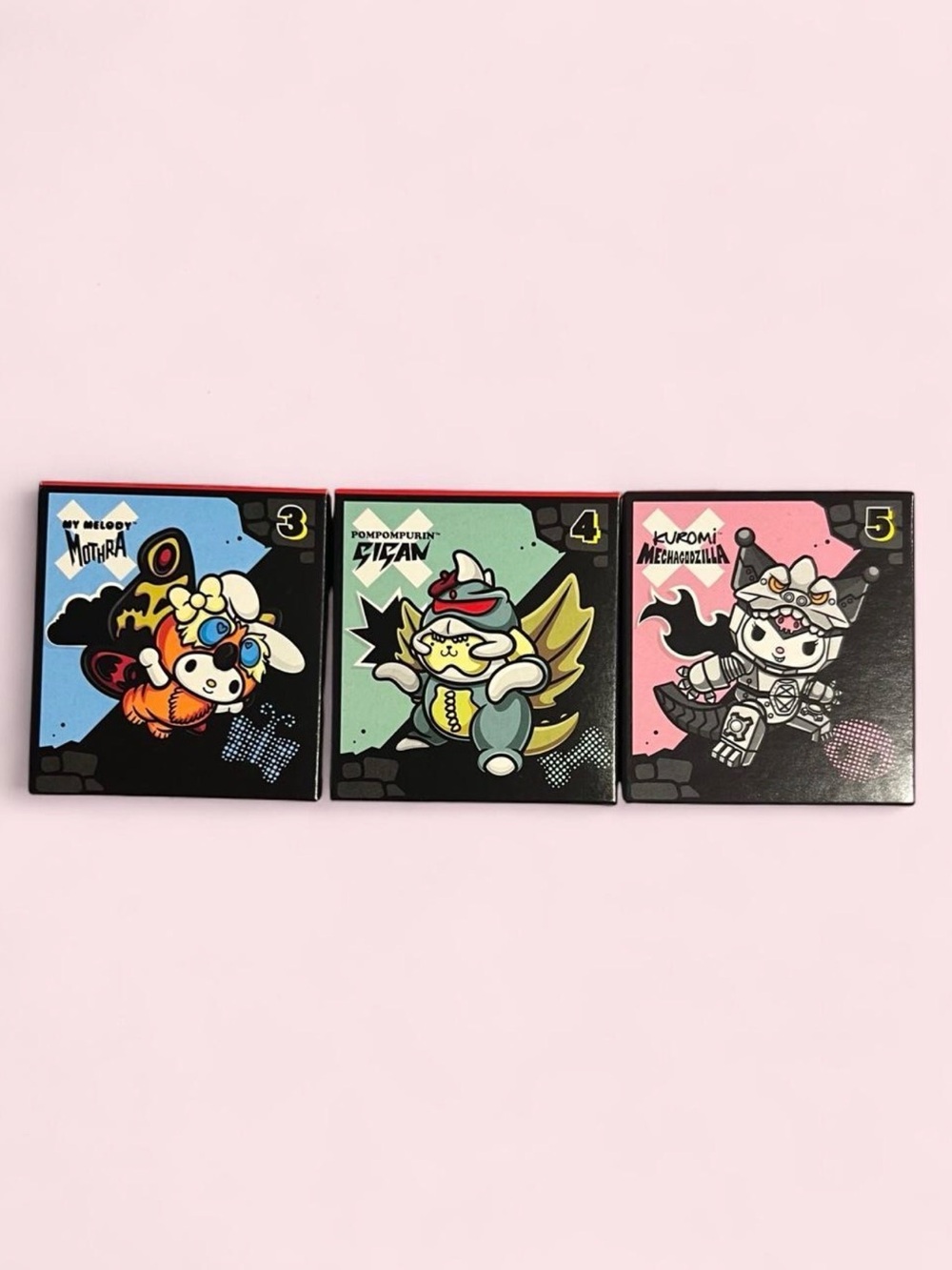 McDonalds Hello Kitty x Godzilla My Melody Pompompurin Kuromi 3 Pack